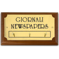 PLACCA PORTABASTONI   dorata 3 ganci