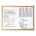 CORNICE PORTAPREZZI   finiture oro A4 singolo