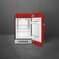 mini frigo rosso lucido aperto