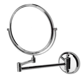 specchio ingranditore per hotel in acciaio con doppio braccio snodato