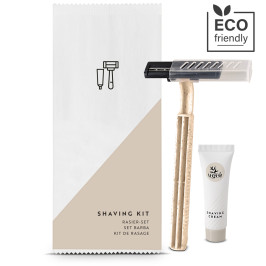 set rasatura ecologico busta neutra set cortesia hotel neutra paper detercom