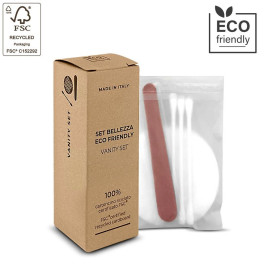 vanity set ecologica hotel astuccio certificato FSC