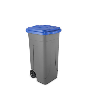 pattumiera differenziata con ruote blu