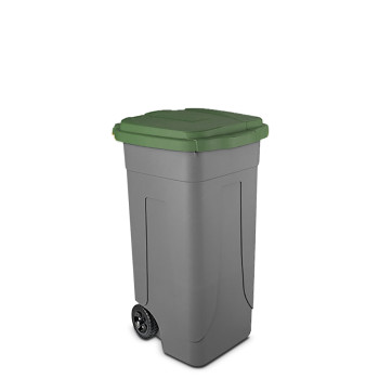 pattumiera differenziata con ruote verde