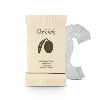 cuffia doccia per hotel in bustina di carta