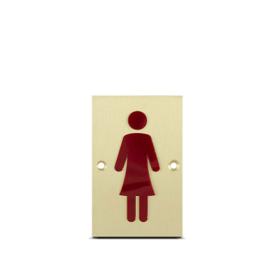 TARGA IN OTTONE BAGNO DONNA