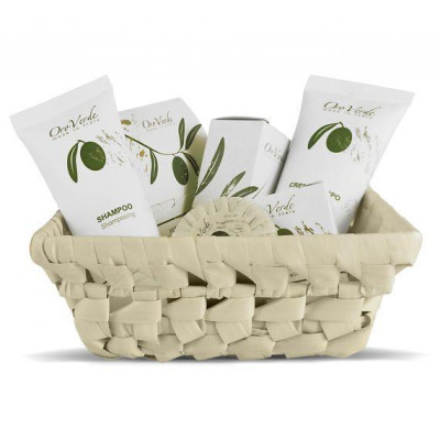 CESTINO SET CORTESIA   in palma intrecciata