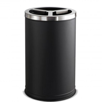 GETTACARTE DIFFERENZIATA   3 scomparti metallo nero