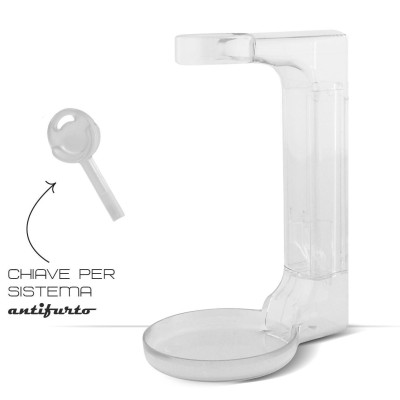 SUPPORTO TRASPARENTE   DISPENSER A MURO 