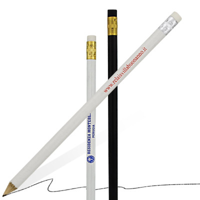 MATITA TONDA   nera personalizzabile