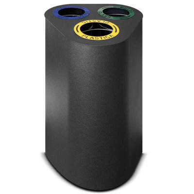 GETTACARTE DIFFERENZIATA   metallo nero 3 sacchi