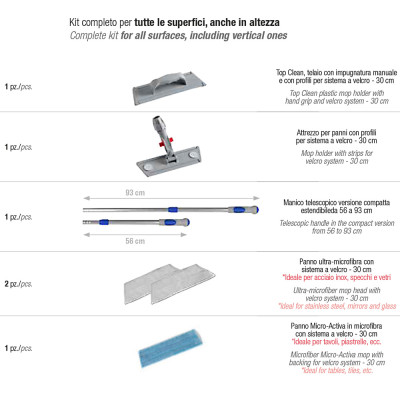 kit pulizia vetri professionale