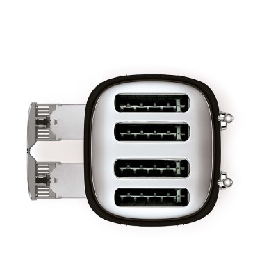 tostapane 4x4 nero lucido alto sportellino