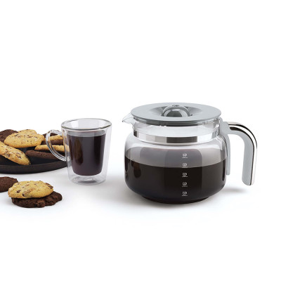 macchina caffe con filtro caraffa bianco lucido uso