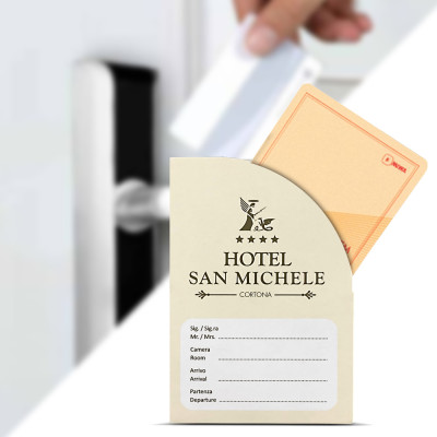 PORTASCHEDA  HOTEL   in cartoncino personalizzabile