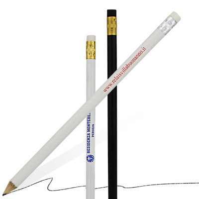 MATITA TONDA   bianca personalizzabile