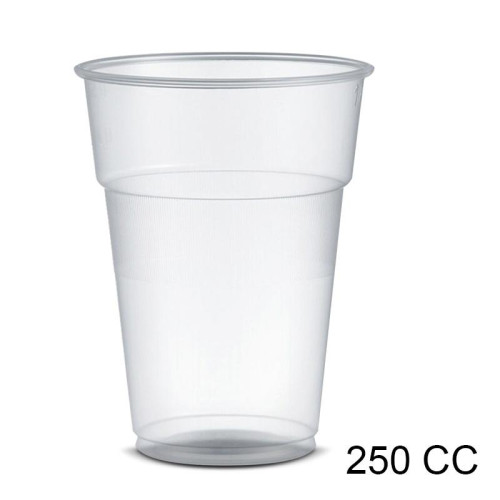 bicchiere 250 cc   pet trasparente