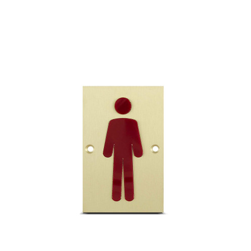 targa in ottone bagno uomo