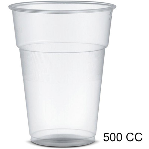 bicchiere 500 cc   pet trasparente