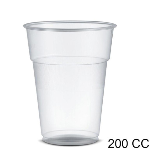 bicchiere 200 cc   pet trasparente