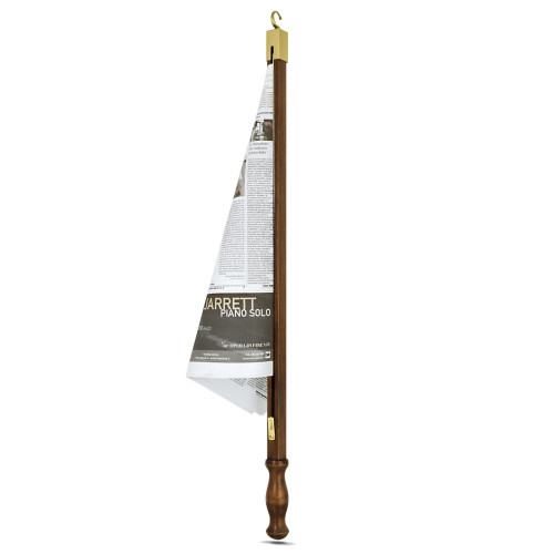 bastone-portagiornale-legno-ottone