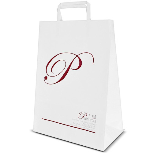 shopper carta bianca   46x16x49 cm personalizzabile