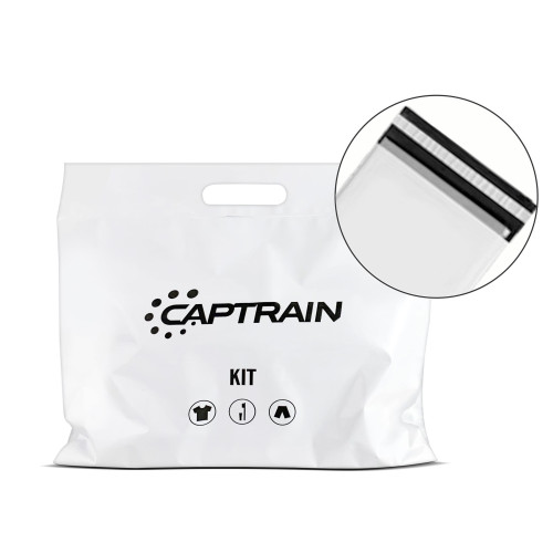 busta con manico   in polietilene personalizzabile