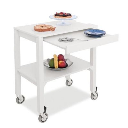 carrello gueridon   legno bianco