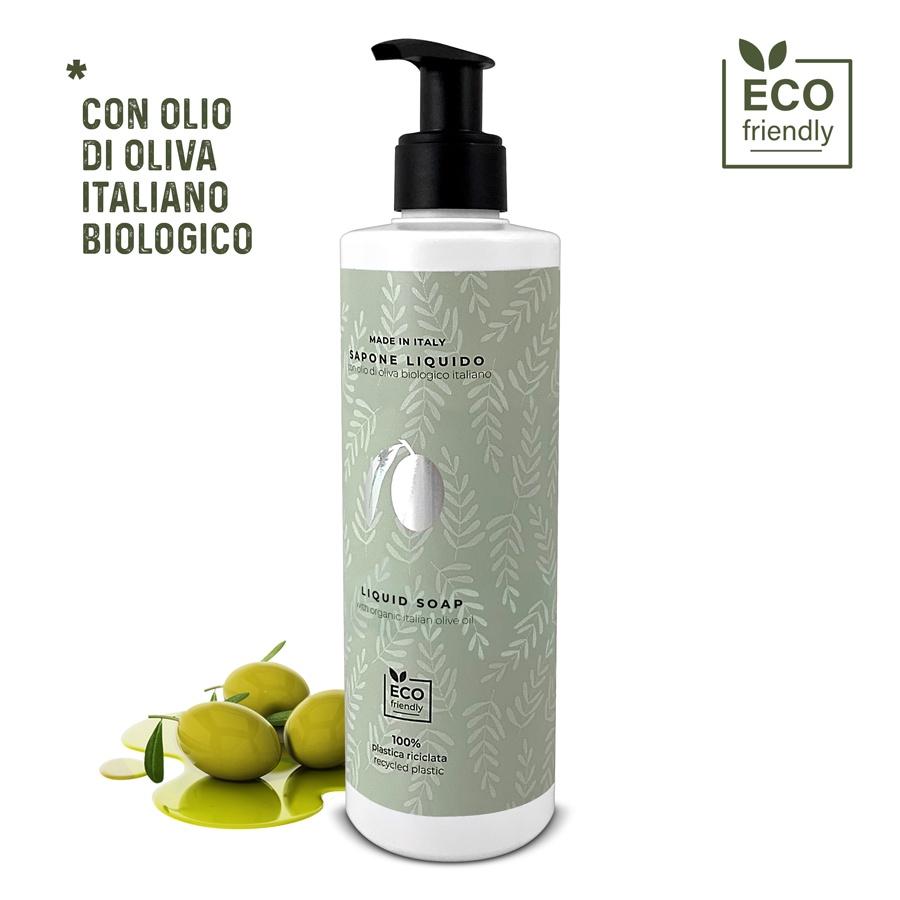 sapone liquido olio oliva dispenser hotel