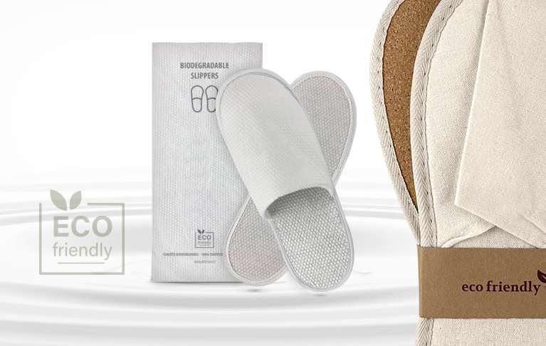 Ciabattine ecologiche per hotel in eco-pack