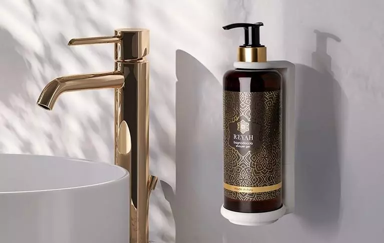 Dispenser hotel ricaricabile con supporto antifurto Reyah