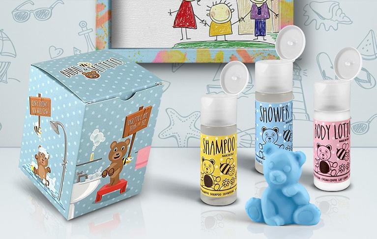 Linea cortesia bambini per family hotel - Kit bimbi hotel